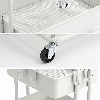 Heavy Duty Metal Utility Rolling Cart 3 Tier