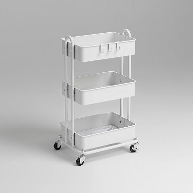 Heavy Duty Metal Utility Rolling Cart 3 Tier