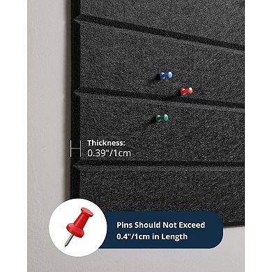 Large Cork Board Set 12 Pack Felt Tiles Self Adhesive