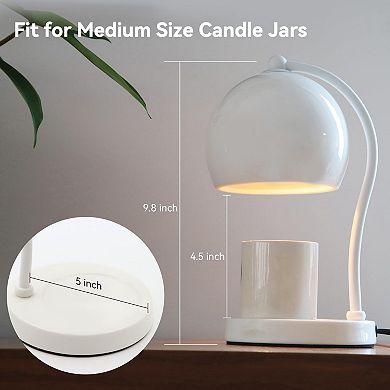 Ceramic Candle Warmer Lamp with Timer Dimmer 2 Bulbs Modern Home Decor Gift