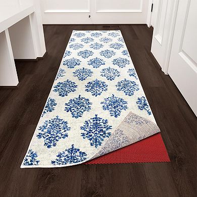 Non Slip Rug Pad Gripper for Hardwood Floors Thick Anti Skid Mat Under Carpet Tile Red