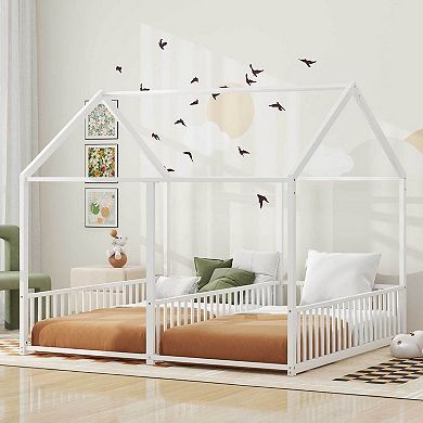 Merax Metal House Platform Beds