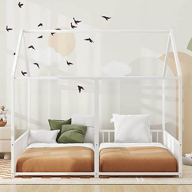Merax Metal House Platform Beds