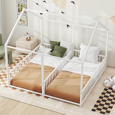 Merax Metal House Platform Beds