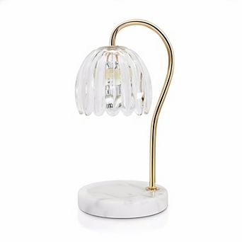 Candle Warmer Lamp Dimmable Electric Wax Melt 2 Bulbs Marble Base Home Decor Gift