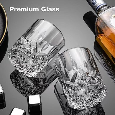 4pc Whiskey Glasses, Old Fashioned Cocktail & Bourbon Glass Set