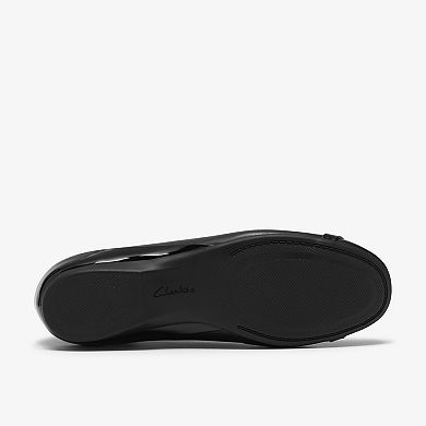 Clarks® Cathrynn Luna Women's Slip-On Leather Wedge Shoes