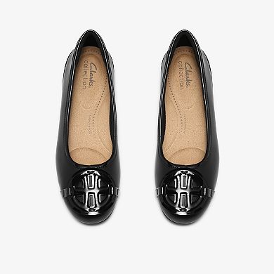Clarks® Cathrynn Luna Women's Slip-On Leather Wedge Shoes