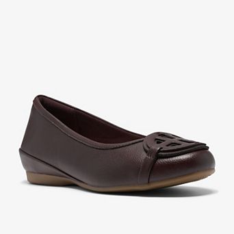 Clarks® Cathrynn Luna Women's Slip-On Leather Wedge Shoes