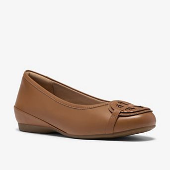 Clarks® Cathrynn Luna Women's Slip-On Leather Wedge Shoes