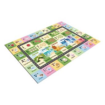 ABC Rug for Playroom Classroom Alphabet Area Carpet Playmat Washable Mat Kids Room Bedroom Floor