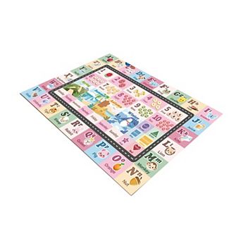 ABC Rug for Playroom Classroom Alphabet Area Carpet Playmat Washable Mat Kids Room Bedroom Floor