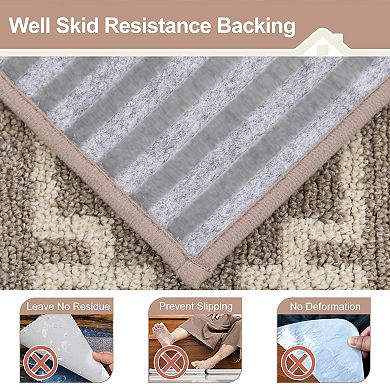 Stair Treads Non Slip Washable Carpet TPE Backing Soft Polyester Indoor Elders Dogs 9"x28" 4pcs