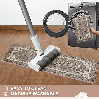 Stair Treads Non Slip Washable Carpet TPE Backing Soft Polyester Indoor Elders Dogs 9"x28" 4pcs
