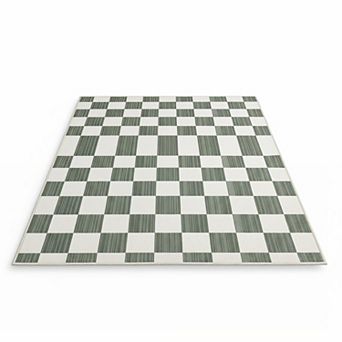 Colorful Checkered Circus Area Rug for Kids Room Playroom Bedroom Soft Washable Non-Slip Carpet