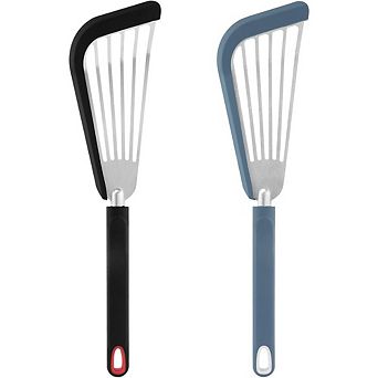 Silicone Fish Spatula Set, Heat-Resistant, Nonstick, Stainless Steel Core