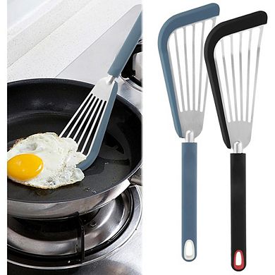 Silicone Fish Spatula Set, Heat-Resistant, Nonstick, Stainless Steel Core