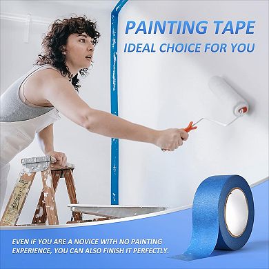 Painters Tape 10 Rolls Bulk 2 Inch Wide Blue Roll