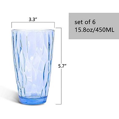 6-Piece Highball Glass Set Durable Glasses for Cocktails & Beverages