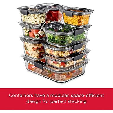 Glass Food Storage Containers Set, Leak-Proof Airtight Lids, BPA-Free
