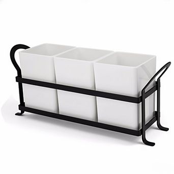 Cutlery Holder with Drain Holes 3 pc Set for Countertop