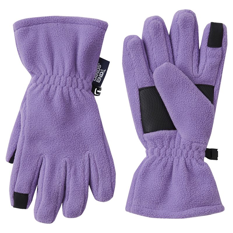 Lands' End Girls' Waterproof Fleece Gloves - English lavender