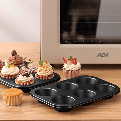 6-Piece Nonstick Carbon Steel Bakeware Set, Oven-Safe, Silicone Handles, PFOA-Free
