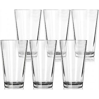 6 pc Highball Glass Set, Drinking Glasses for Cold Beverages & Cocktails