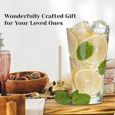6pc Highball Glass Set, Drinking Glasses for Cold Beverages & Cocktails