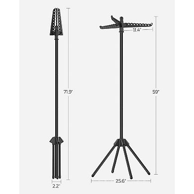 Folding Laundry Drying Rack with 3 Rotatable Arms for Hangers