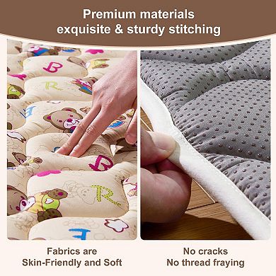 Baby Play Mat 79"x71" Extra Large Thickened Foam Machine Washable Non-Slip Foldable Crawling Mat