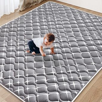 Baby Play Mat 79"x71" Extra Large Thickened Foam Machine Washable Non-Slip Foldable Crawling Mat