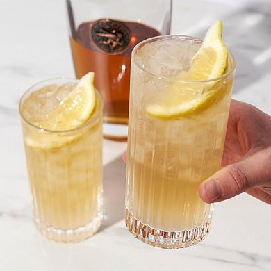 4pc Crystal Highball Glasses, Collins Glass Set for Cocktails