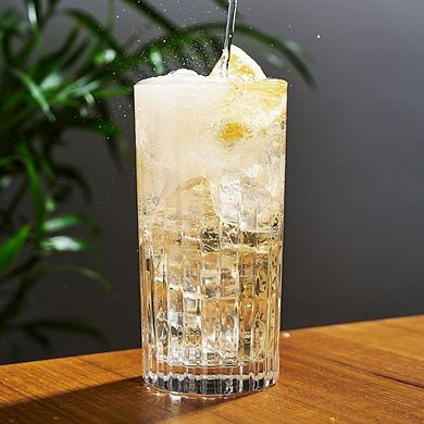 4pc Crystal Highball Glasses, Collins Glass Set for Cocktails