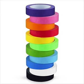 Colored Masking Tape 11 Roll Multi Pack 1 Inch Wide
