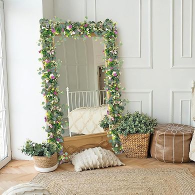 Artificial Daisy Garland 5.68 Feet with 3D Butterfly
