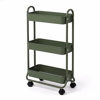 Slim Rolling Storage Cart 3 tier for Bathroom Laundry