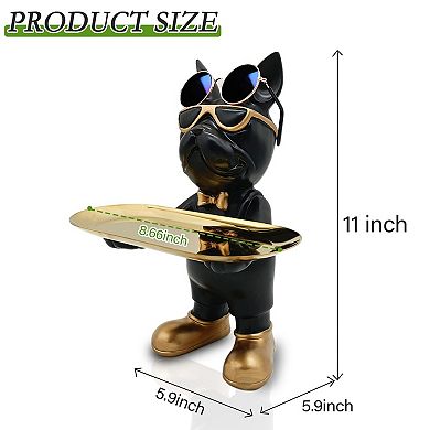 Standing bulldog, entryway home decor