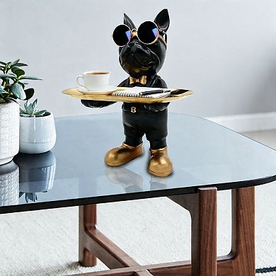 Standing bulldog, entryway home decor