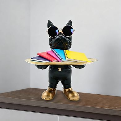 Standing bulldog, entryway home decor