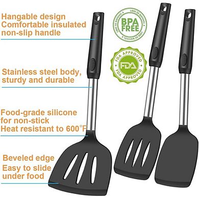 Silicone Spatula Set, Heat-Resistant, Nonstick Cooking Utensils