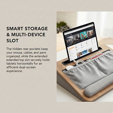 Portable Lap Laptop Desk with Pillow Cushion Anti Slip