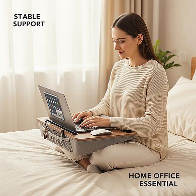 Portable Lap Laptop Desk with Pillow Cushion Anti Slip