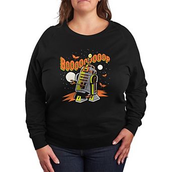 Plus Size Star Wars R2-D2 Boooop Graphic French Terry Long Sleeve Tee