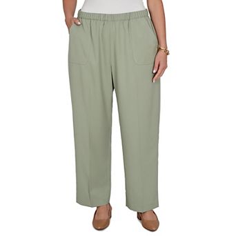 Plus Size Alfred Dunner Indigo Girls Sage Twill Short Length Pants