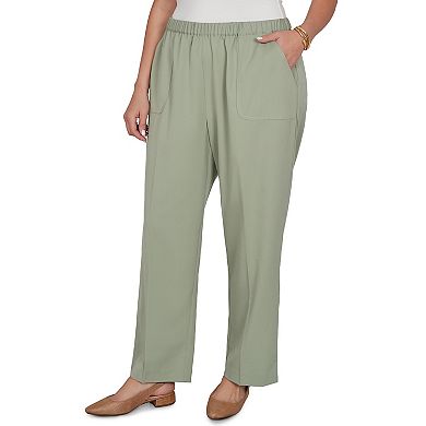 Plus Size Alfred Dunner Indigo Girls Sage Twill Short Length Pants