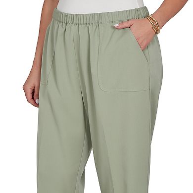 Plus Size Alfred Dunner Indigo Girls Sage Twill Short Length Pants