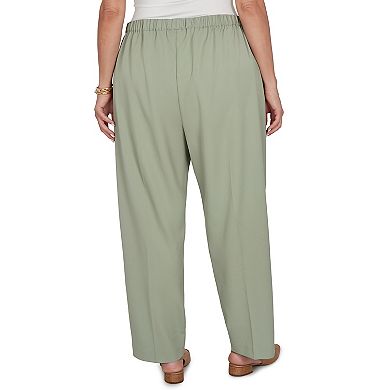 Plus Size Alfred Dunner Indigo Girls Sage Twill Short Length Pants
