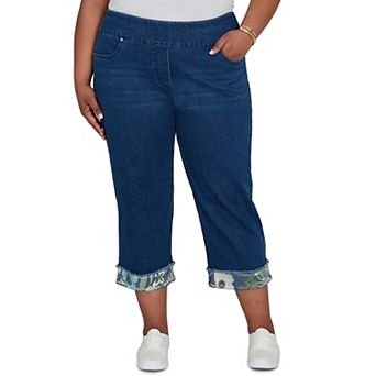 Plus Size Alfred Dunner Indigo Girls Sequin Embellished Ankle Jeans
