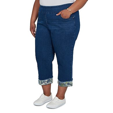 Plus Size Alfred Dunner Indigo Girls Sequin Embellished Ankle Jeans